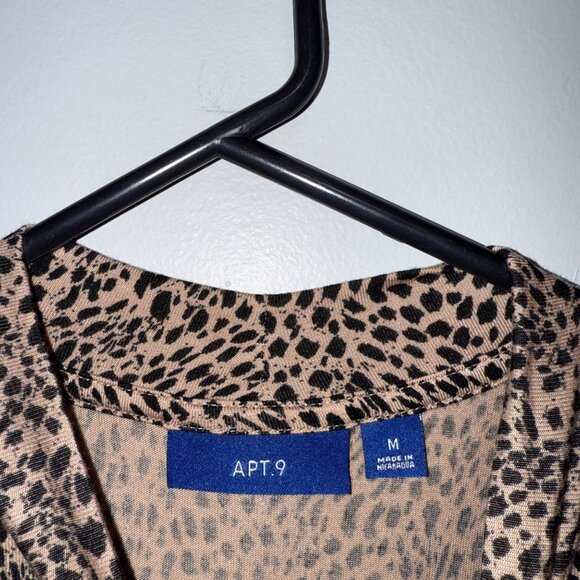 Apt. 9 Womens Sleeveless Animal Print Top M Rayon/Spandex Blend - Picture 4 of 5